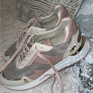 Michael kors rose gold sneakers
